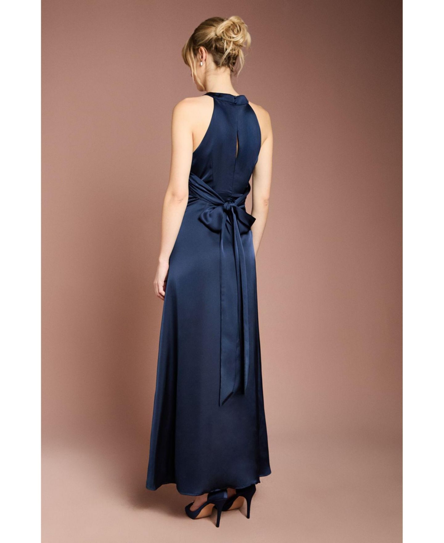 Женское платье Coast Halter Neck Maxi, цвет: Тёмно-синий — фото 3