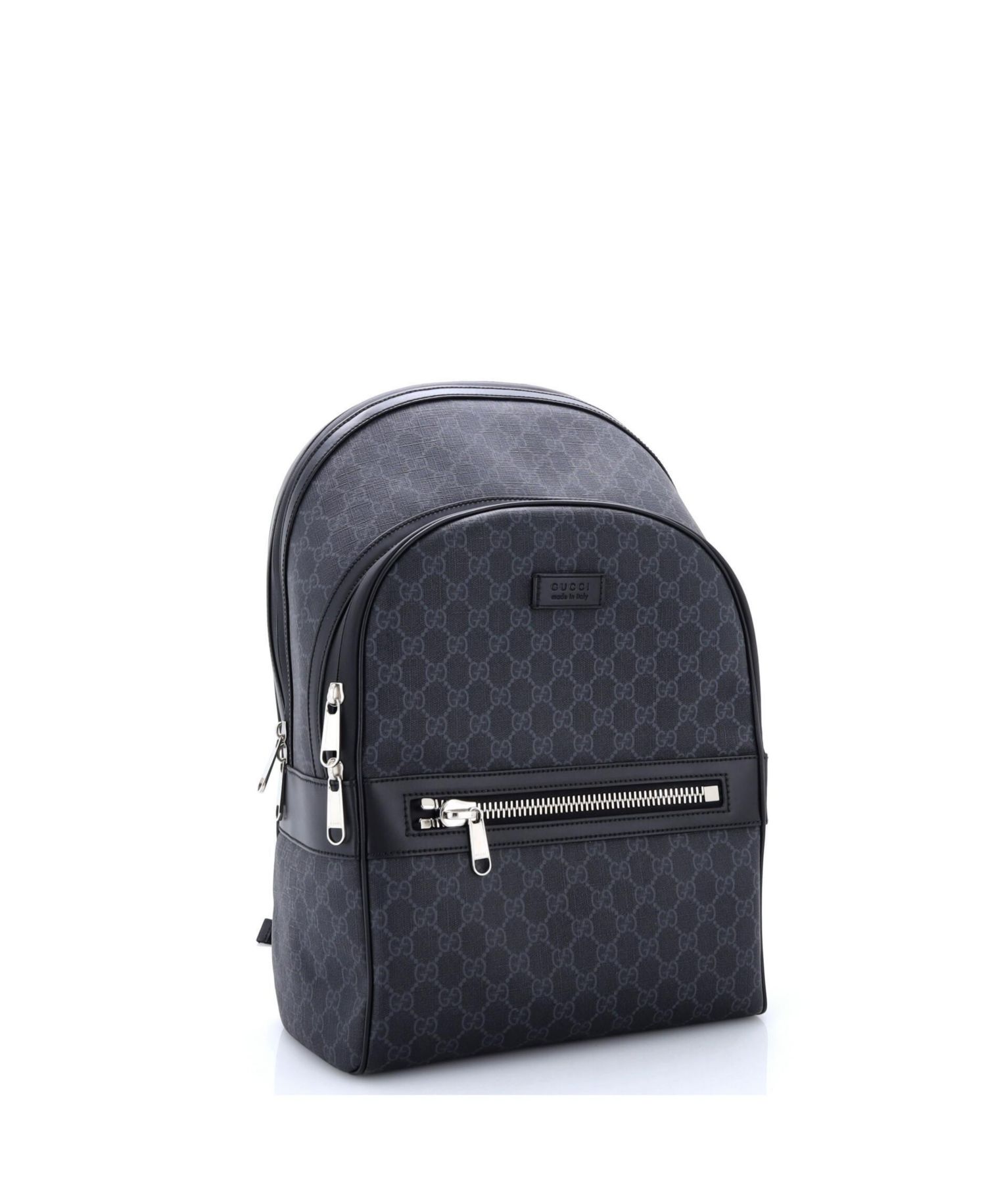 Medium Front Zip Pocket Backpack GG Coated Canvas