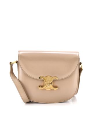 Triomphe Besace Clea Flap Bag Leather