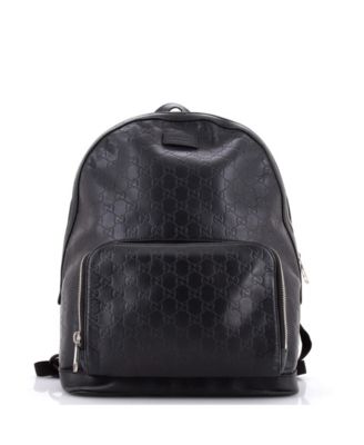Large Signature Pocket Backpack Guccissima Leather