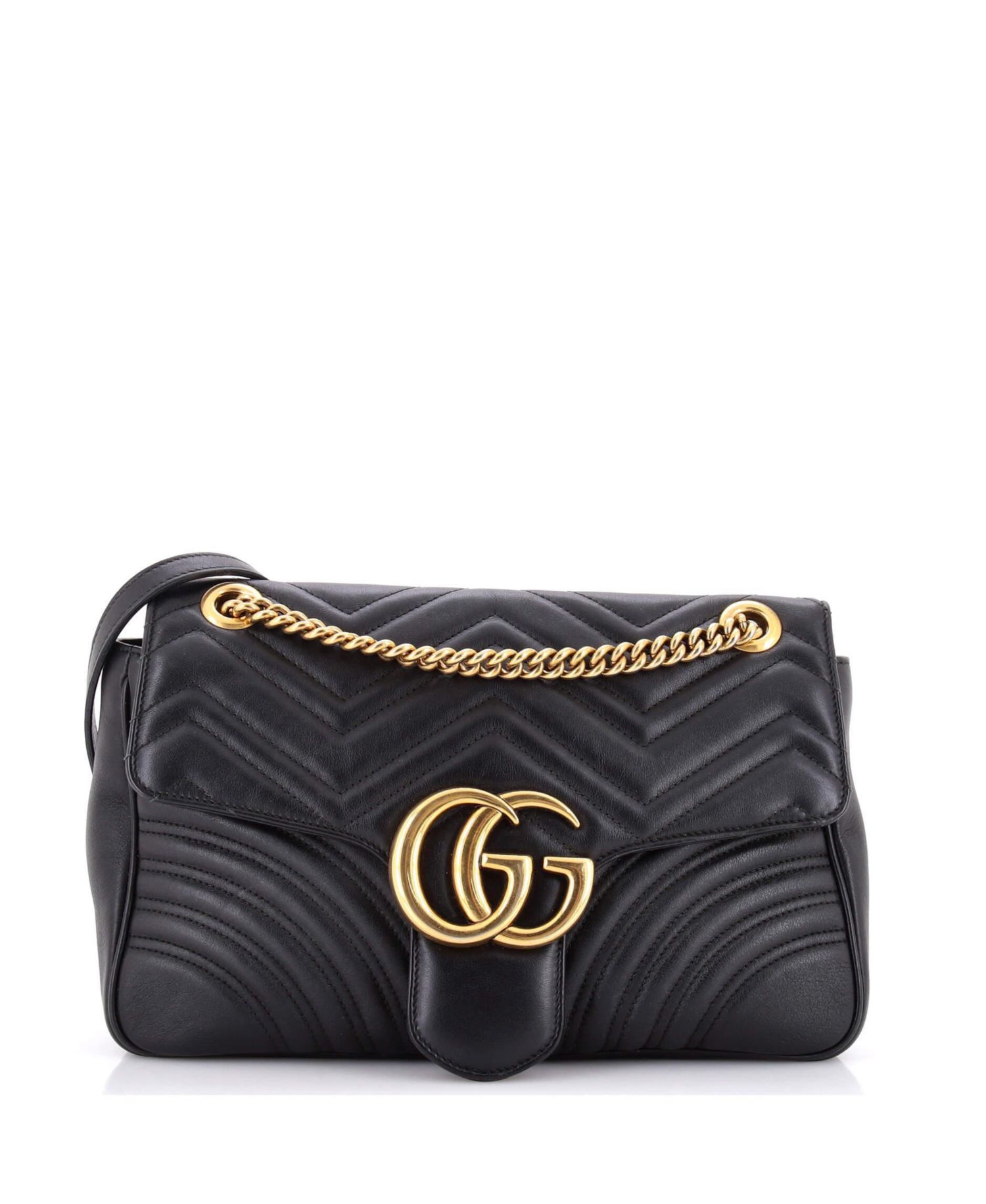 Medium GG Marmont Flap Bag Matelasse Leather