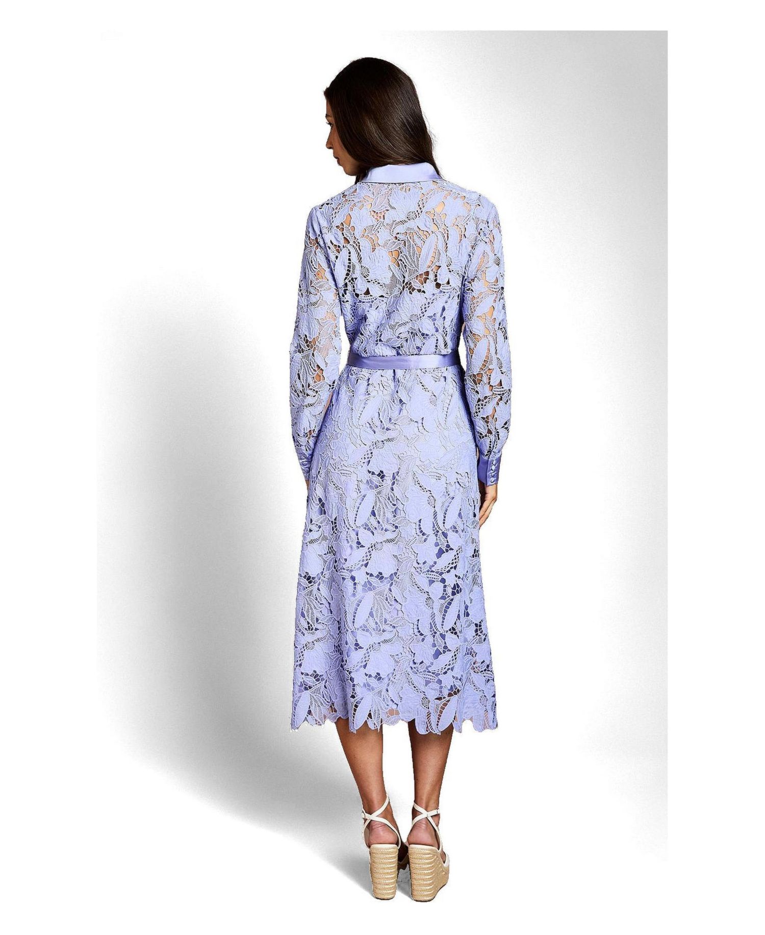 Women's Lace Shirt Long Sleeve Dress