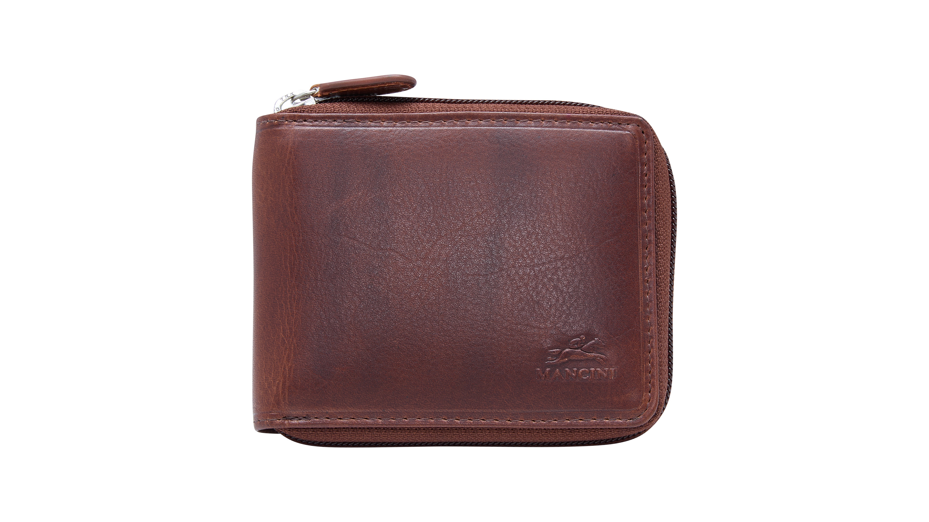 Men's Mancini Boulder Collection Rfid Secure Zippered Wallet with Removable Passcase