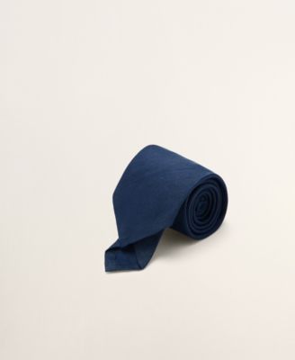 Men's Solid Linen-Silk-Blend Tie