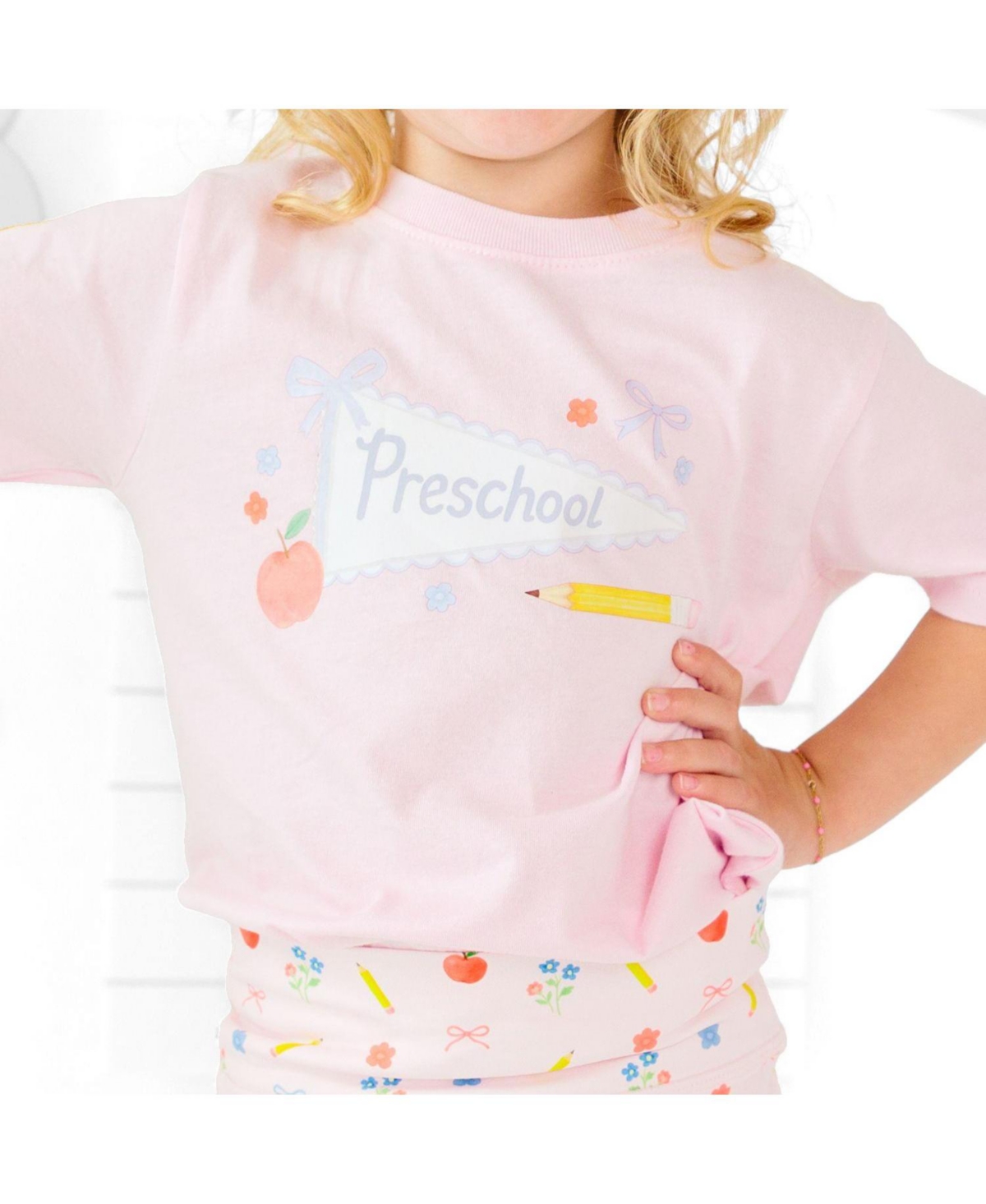 Sweet Wink Toddler Girls Preschool Pennant Short Sleeve T-Shirt