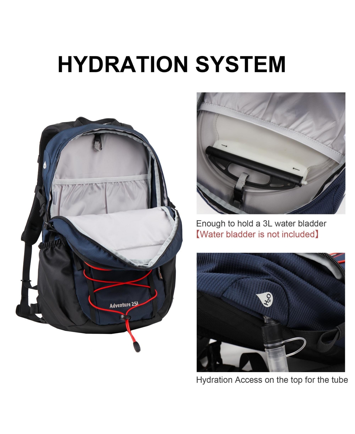 Mountaintop Hiking Backpack 25 Liter Camping Backpack Men Women Hiking Daypack Lightweight Travel Backpack for Climbing