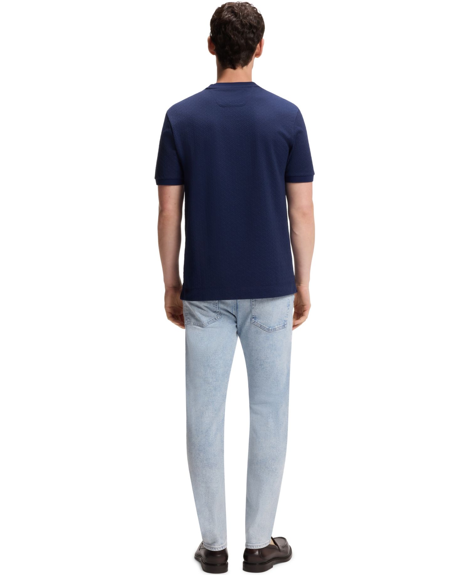 Men's Cotton-Silk Jacquard Regular-Fit T-Shirt