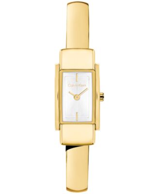 Women's Moderne Gold-Tone Stainless Steel Bangle Bracelet Watch 15mm