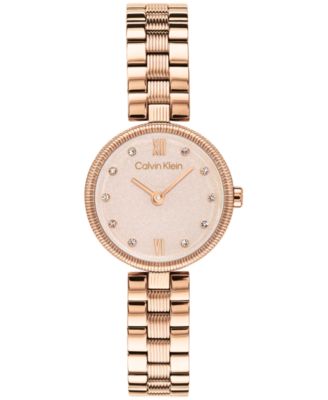 Women's Gleam Rose Gold-Tone Stainless Steel Bracelet Watch 24mm