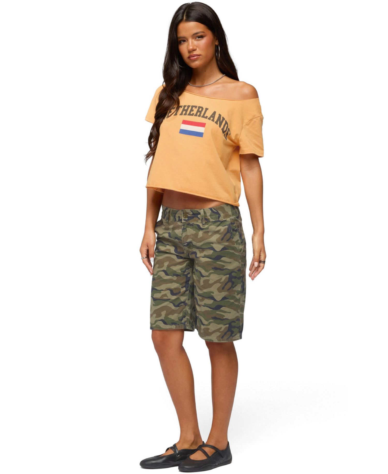 Women's Netherlands Off Shoulder T Shirt