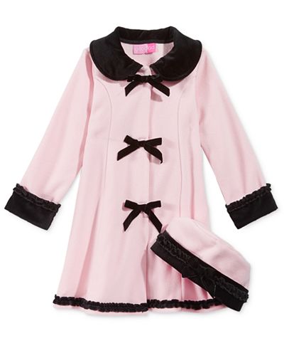 Good Lad 2-Pc. Velour-Trim Fleece Hat & Coat Set, Toddler Girls & Little Girls (2-6X)