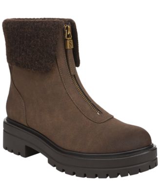 Women's Kit Front Zip Lug Sole Cozy Booties