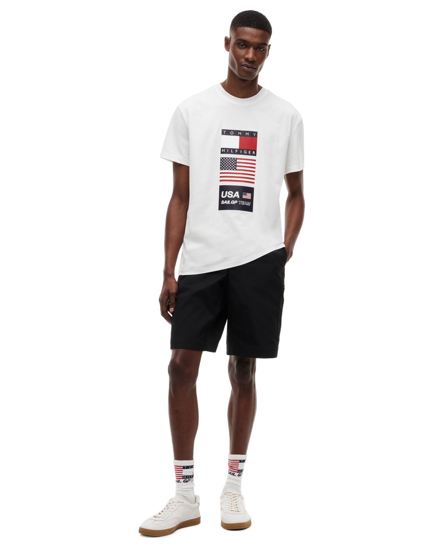 x U.S. SailGP Men's Cargo Regular-Fit Stretch Shorts