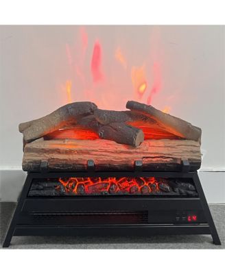 23 inch Electric Fireplace 3D Log Set Insert, Infrared Fireplace Heater for Indoor