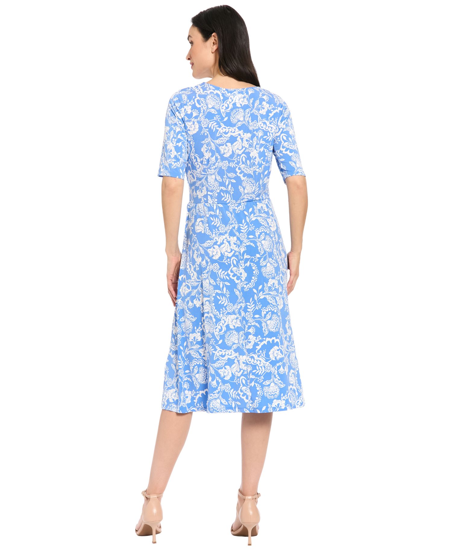 Petites Jersey Printed Midi Dress