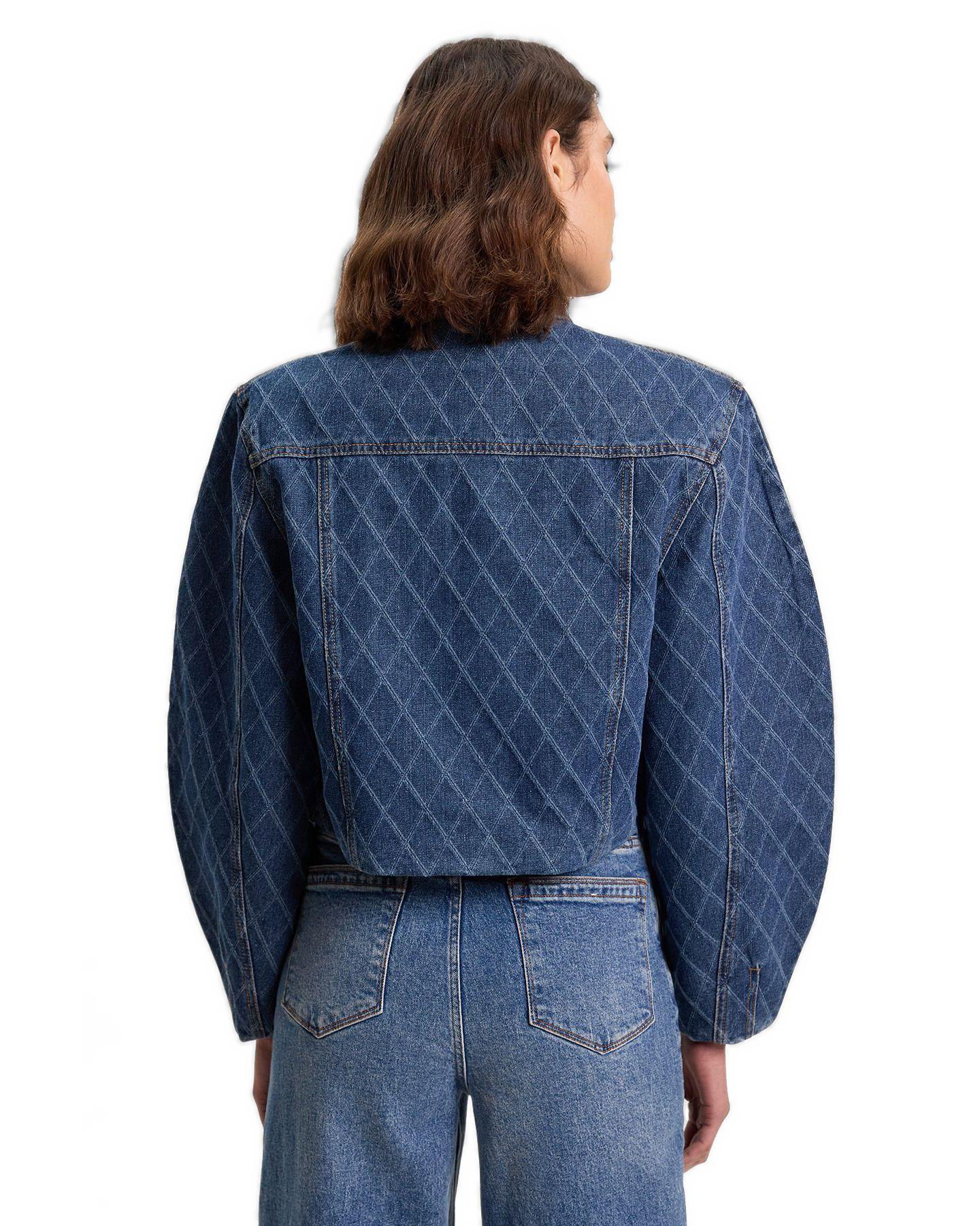 Женская куртка Karen Millen Denim Balloon, цвет: Синий — фото 2