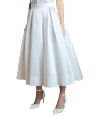 Women's Bridal Pleated Midi Skirt