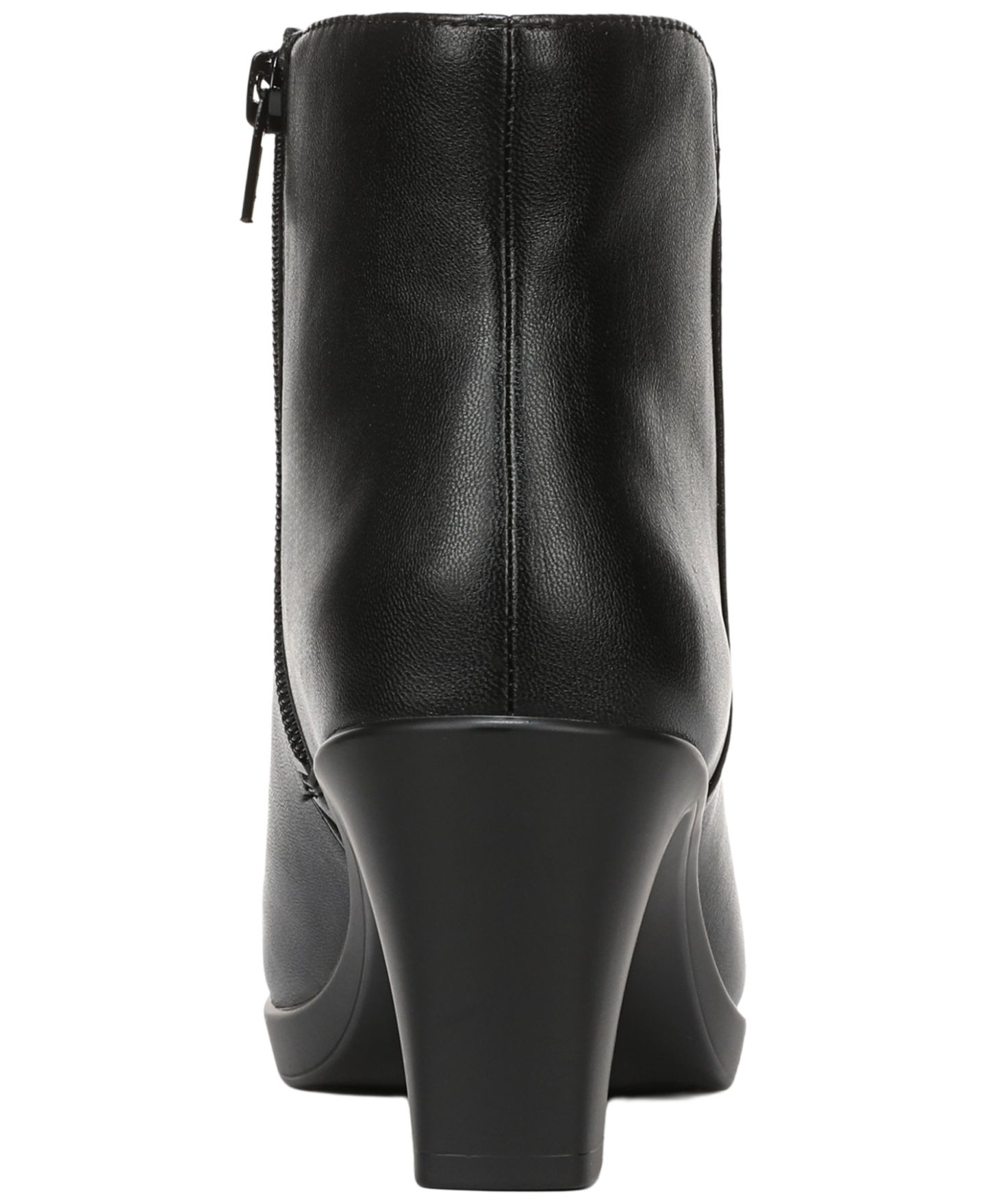 Женские ботинки LifeStride Eloise Zip Short Block Heel Booties, цвет: Чёрная искусственная кожа — фото 3