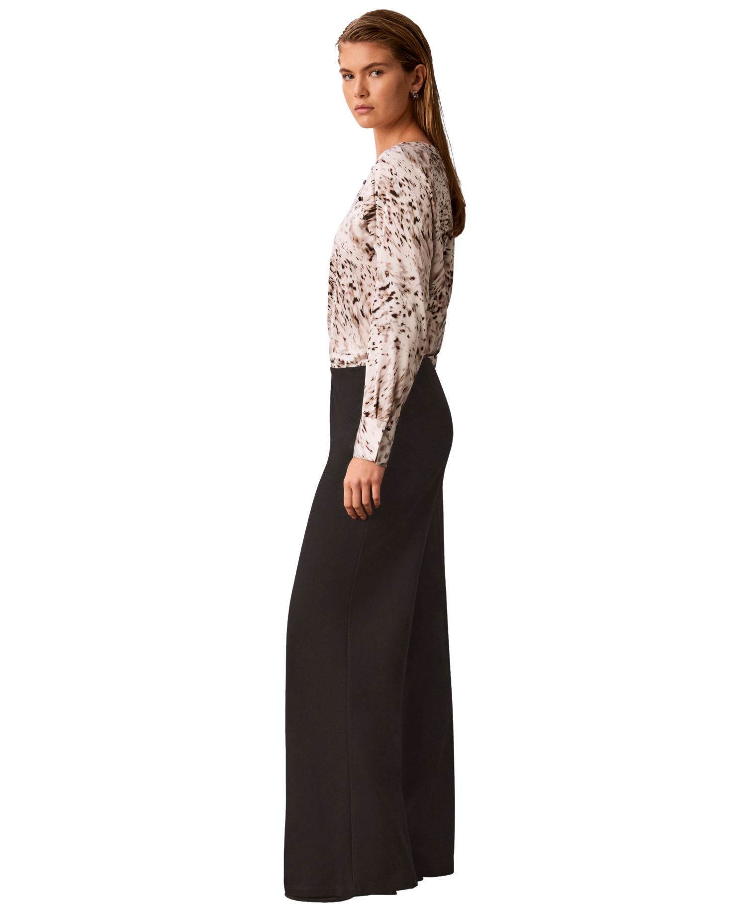 Petite Boat Neck Button-Front Long-Raglan-Sleeve Blouse