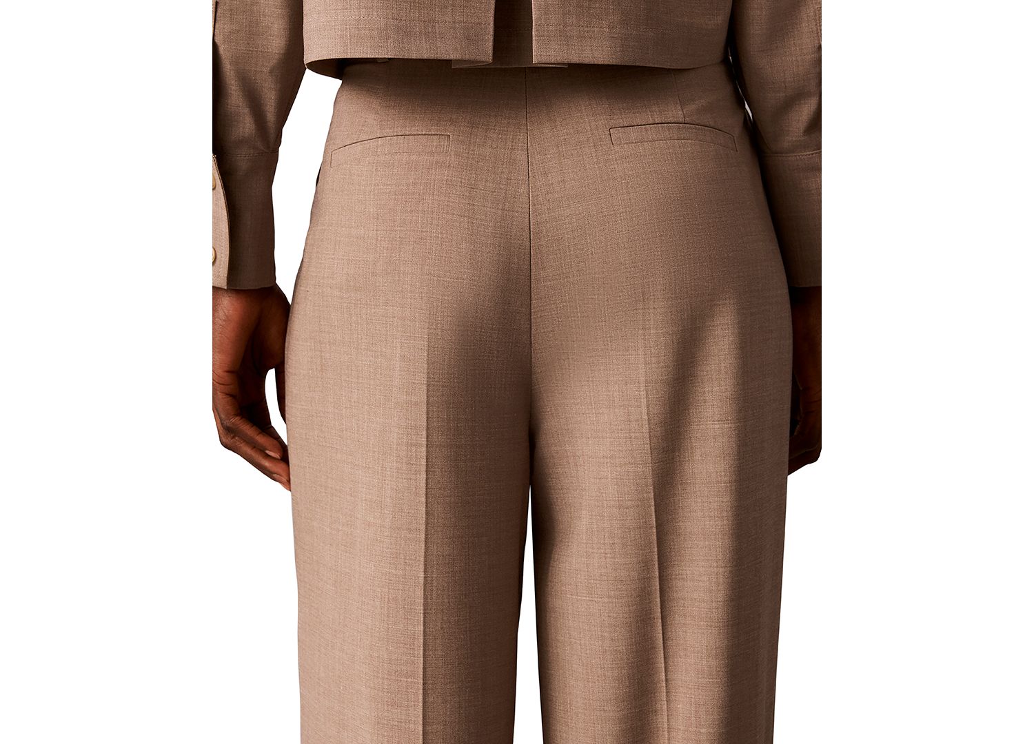 Women's High-Rise Wide-Leg Pleated Pants