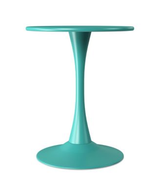 23.5" Round Outdoor Indoor Metal Cocktail Dining Table