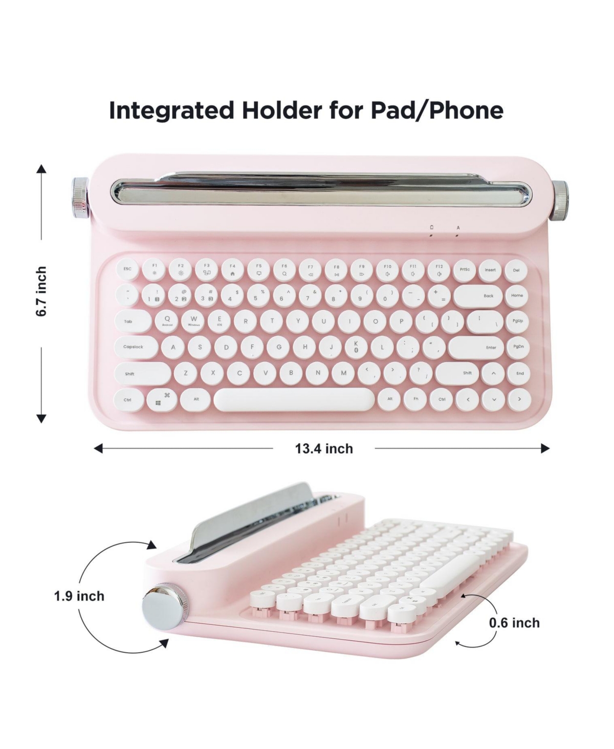 Lamicall Actto B305 Retro Typewriter Bluetooth Keyboard
