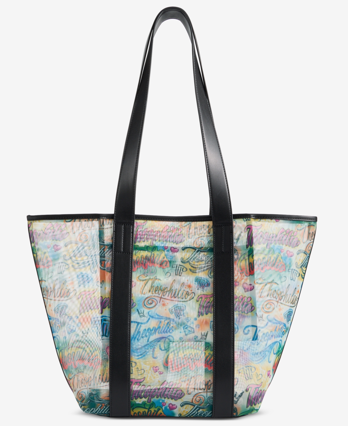 Theophilio | Macy's Graffiti Print Mesh Tote Bag & Removable Pouch Set, Macy's Exclusive