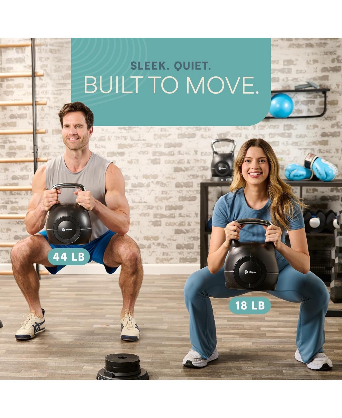 Lifepro PowerStone Adjustable Kettlebell – 3.5 to 22.5 lb 7-in-1 Weight Set with Quick-Select Dial for Full-Body Workouts
