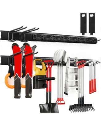 Wall Mount Storage Rack Organizer Garden Tool Holder
