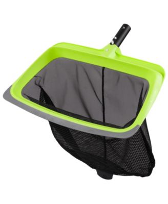 Swimming Pool Leaf Skimmer Net Rubber Lip Reinforced Frame Double-Layer Deep Rake No Pole