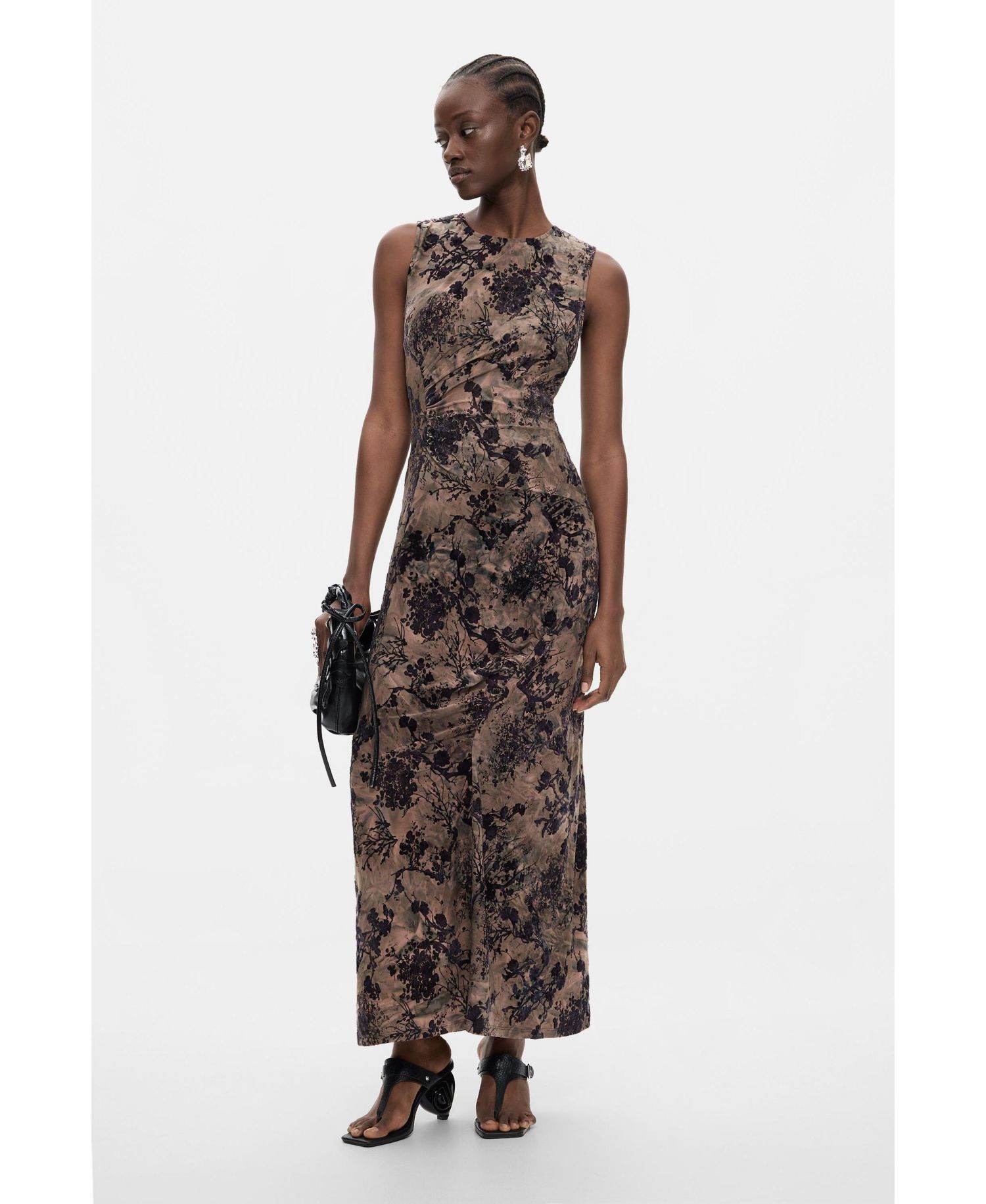 Women's Flocked Long Dress