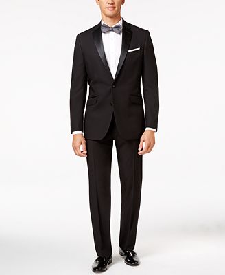 Kenneth Cole Reaction Slim-Fit Black Tuxedo - Suits & Suit Separates ...
