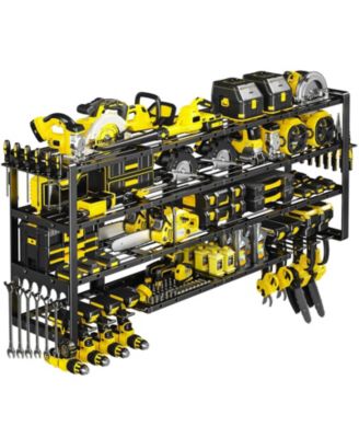 Power Tool Organizer Wall Mount 4 Tier Drill Holder