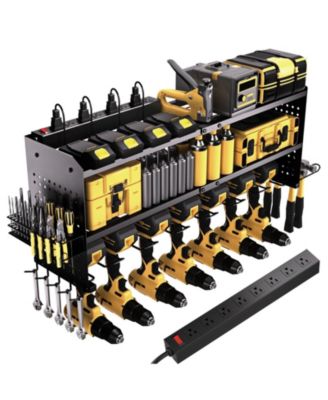 Power Tool Organizer Wall Mount Rack Drill Holder Charging Station