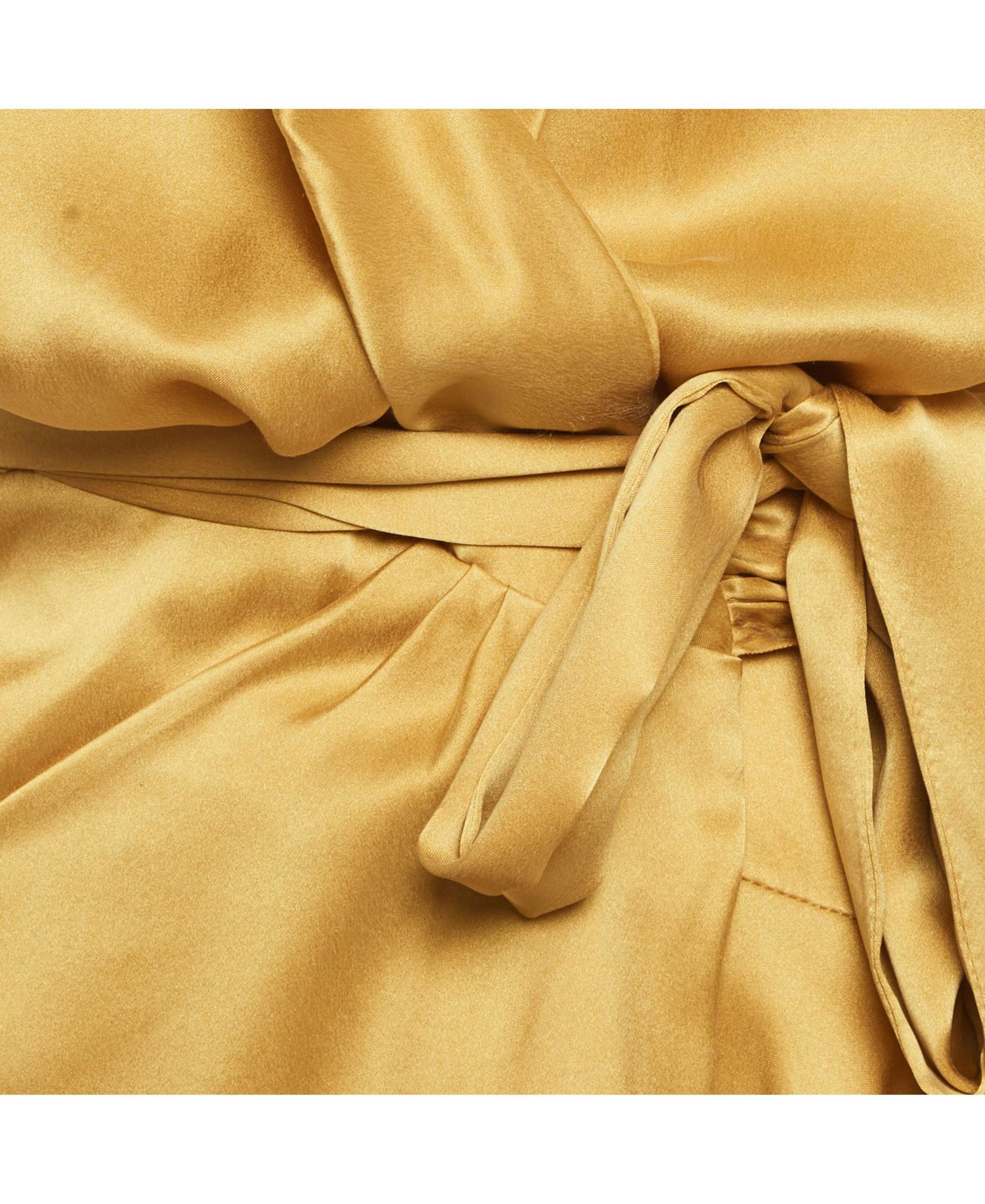 Women's Silk Wrap Ruffle Mini Dress