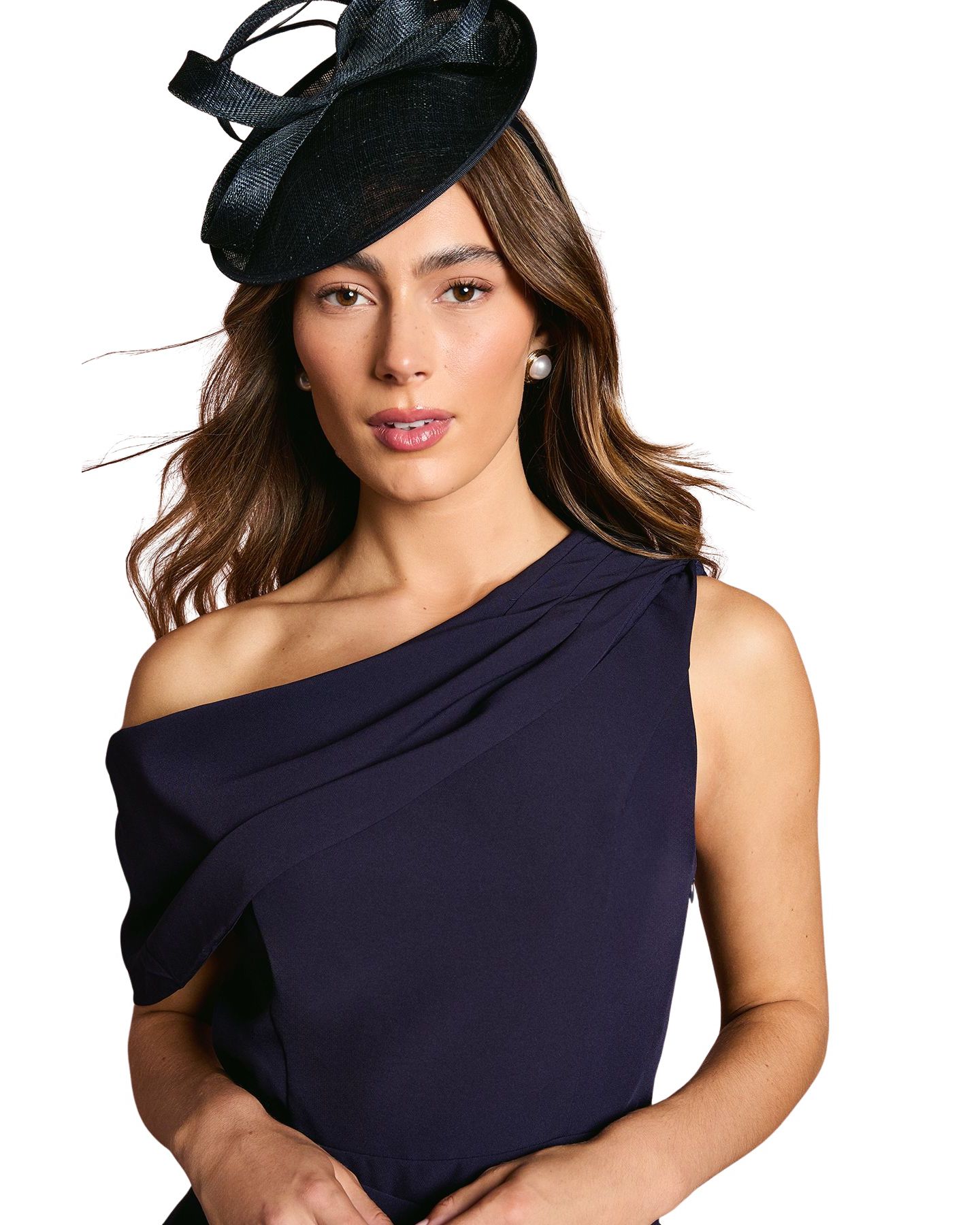 Женское платье Coast One Shoulder Twist Front Pencil, цвет: Тёмно-синий — фото 4
