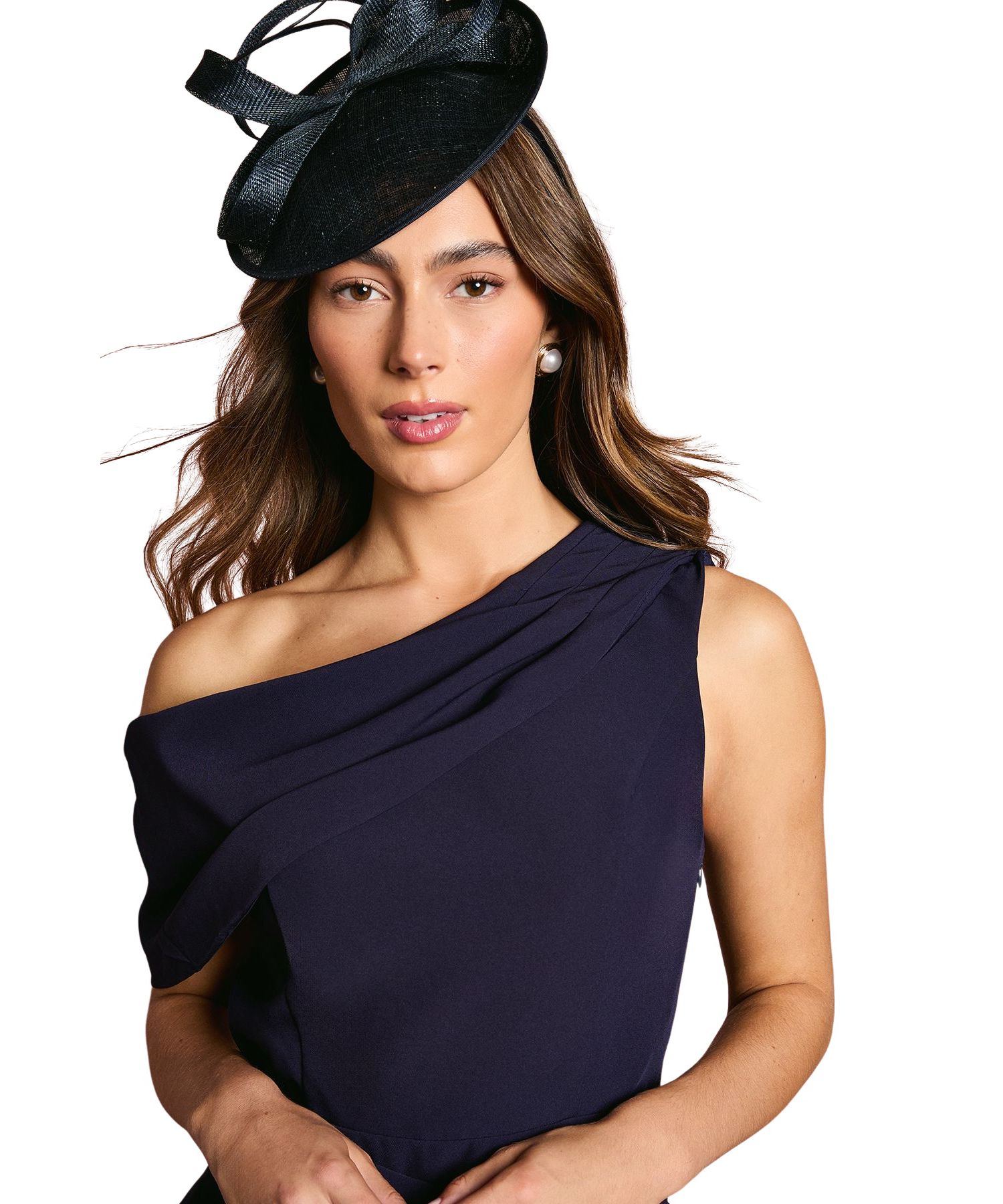 Women's One Shoulder Twist Front Pencil Dress