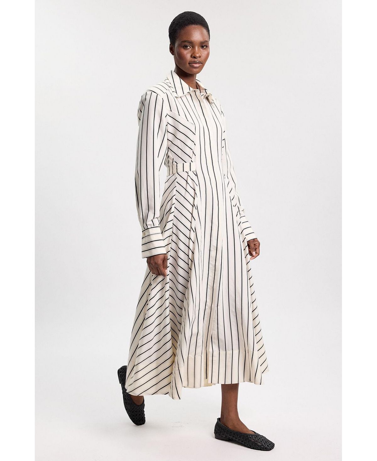 Karen Millen Women's Stripe Midi Dress view 4 — MAYCSS fashion products