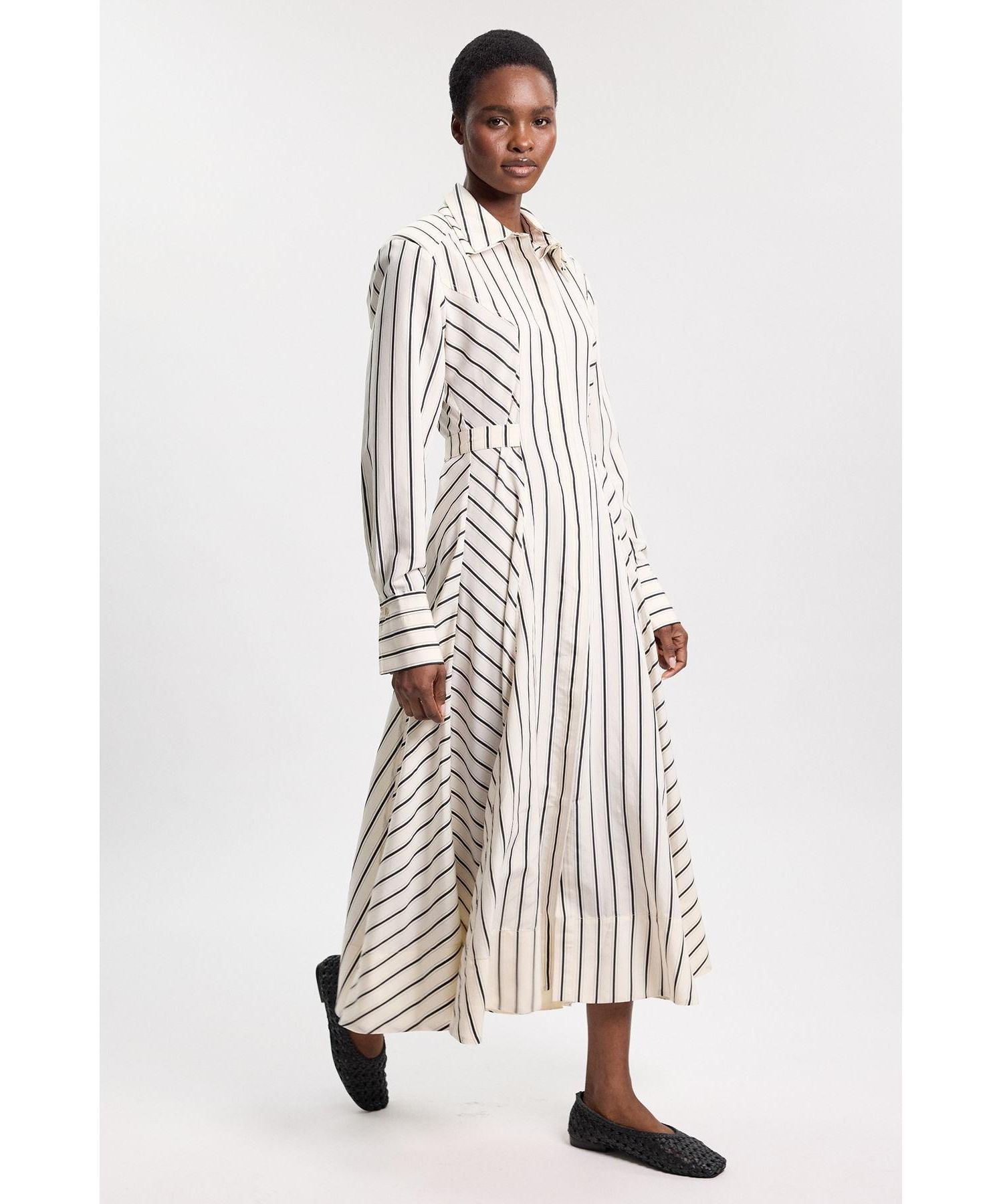 Women's Stripe Midi Dress