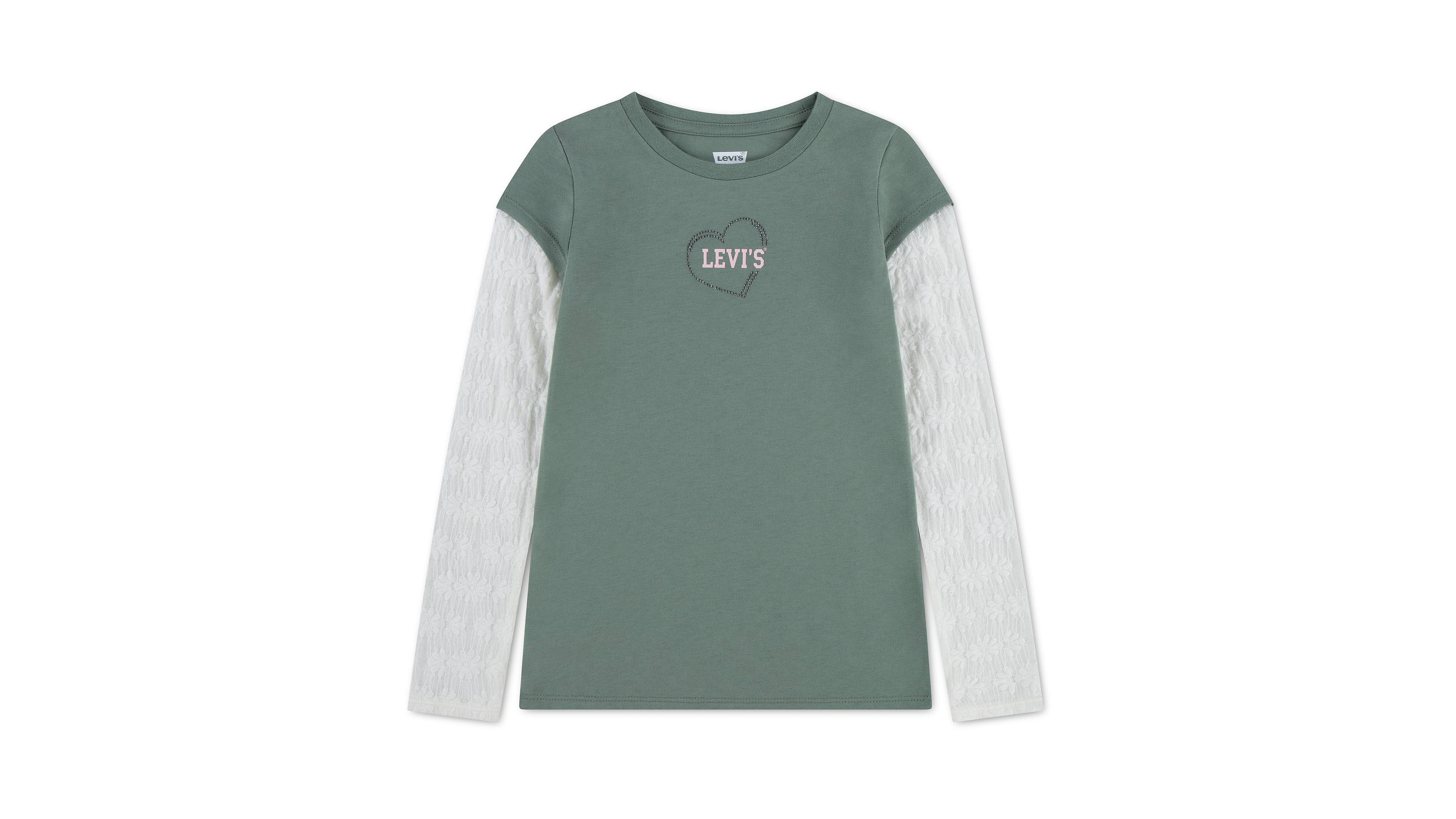 Levi's Girls' 7-16 Twofer Long-Sleeve Knit T-Shirt