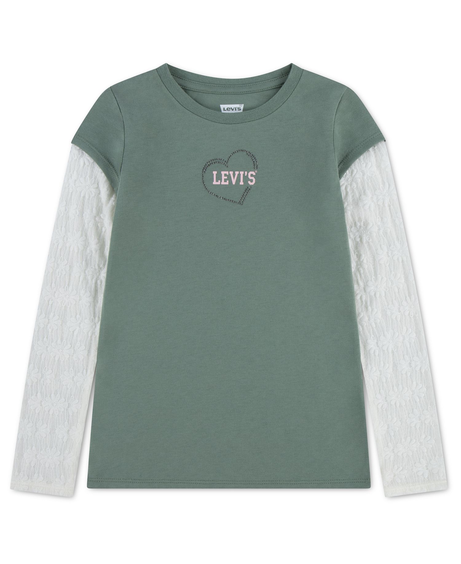 Girls' 7-16 Twofer Long-Sleeve Knit T-Shirt