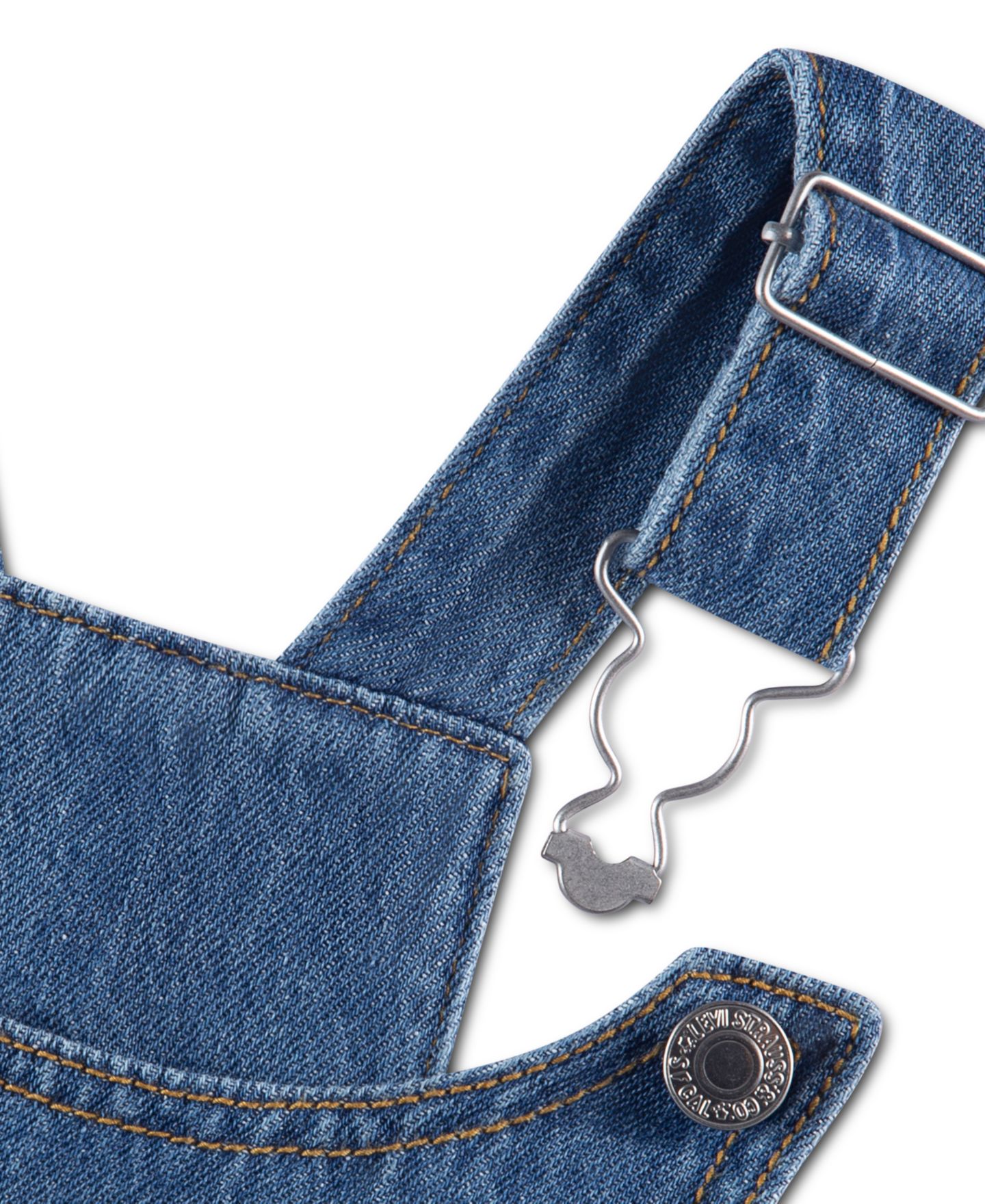 Комбинезон Levi's Hearts Detail Relaxed-Fit Overalls для девочек-малышей, цвет: Rodeo — фото 3
