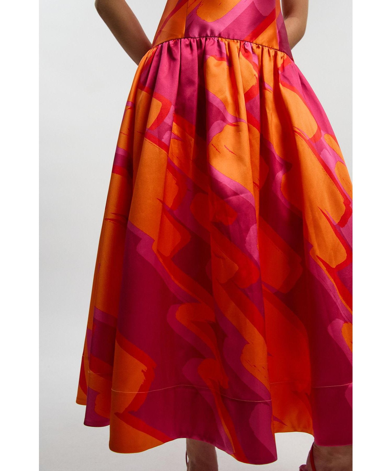 Women's Abstract Strappy Maxi Dress