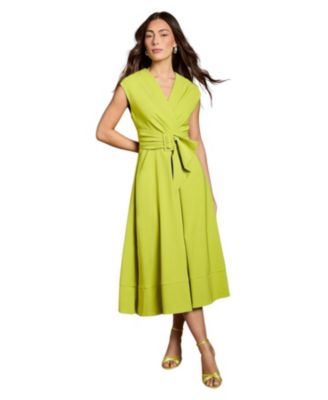 Women's Belted Crepe Dress