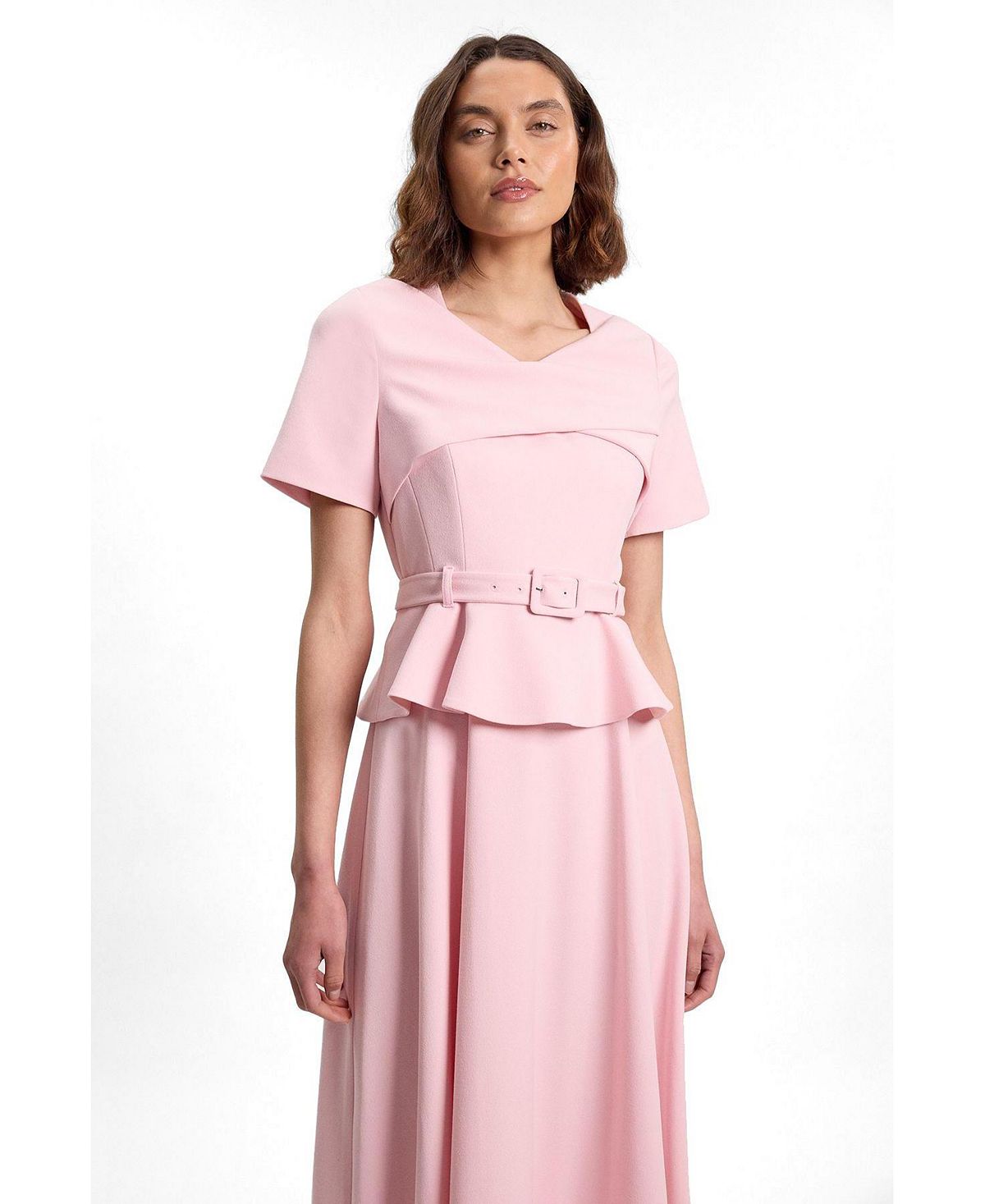 Karen Millen Women's Belted Midi Dress view 3 — MAYCSS fashion products