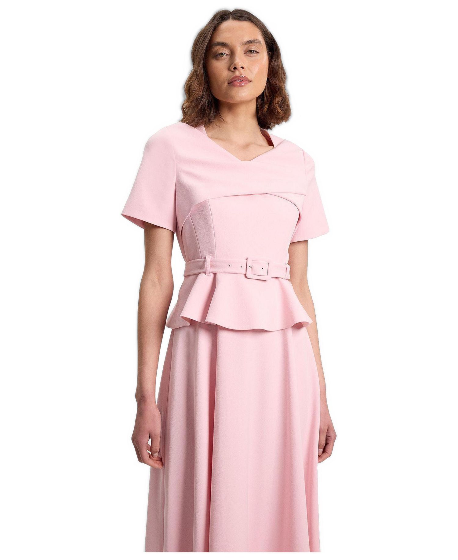 Women's Belted Midi Dress