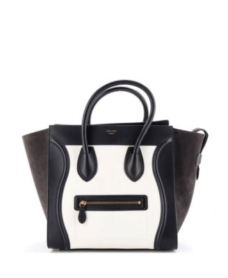 Mini Bicolor Luggage Bag Leather