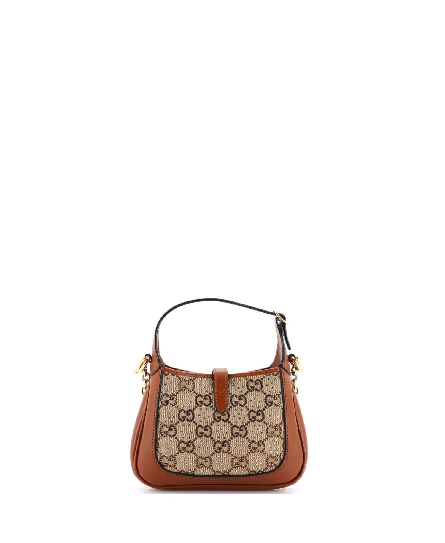 Mini Jackie 1961 Chain Hobo Crystal Embellished GG Canvas