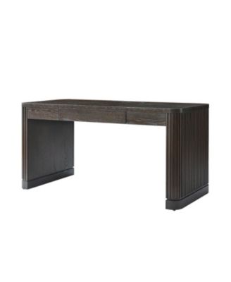 Damaris Aranza 60"W Solid Wood Base Fluted Desk with Cable Management