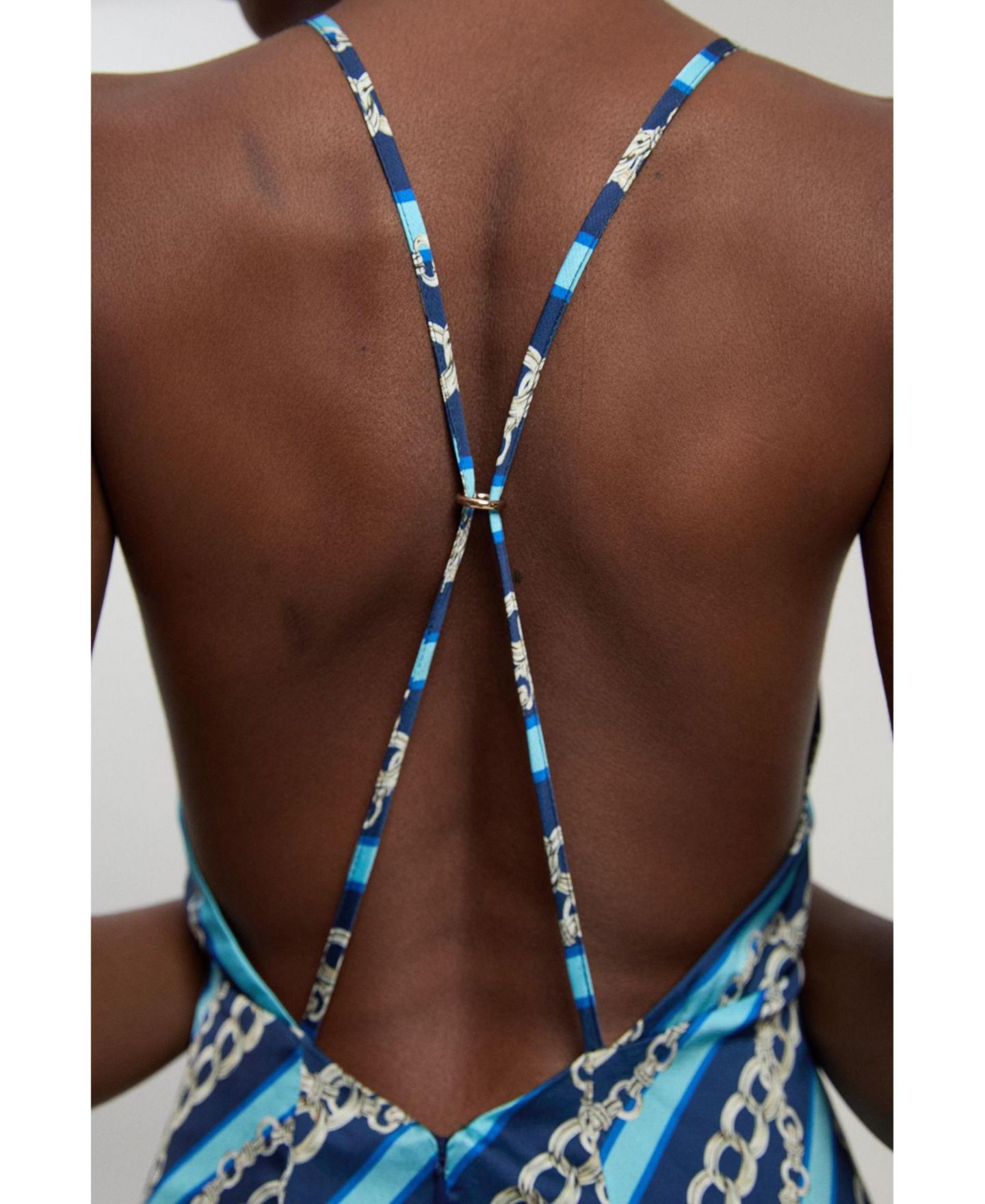 Женское платье Karen Millen Chain Print Maxi, цвет: Разноцветный — фото 4